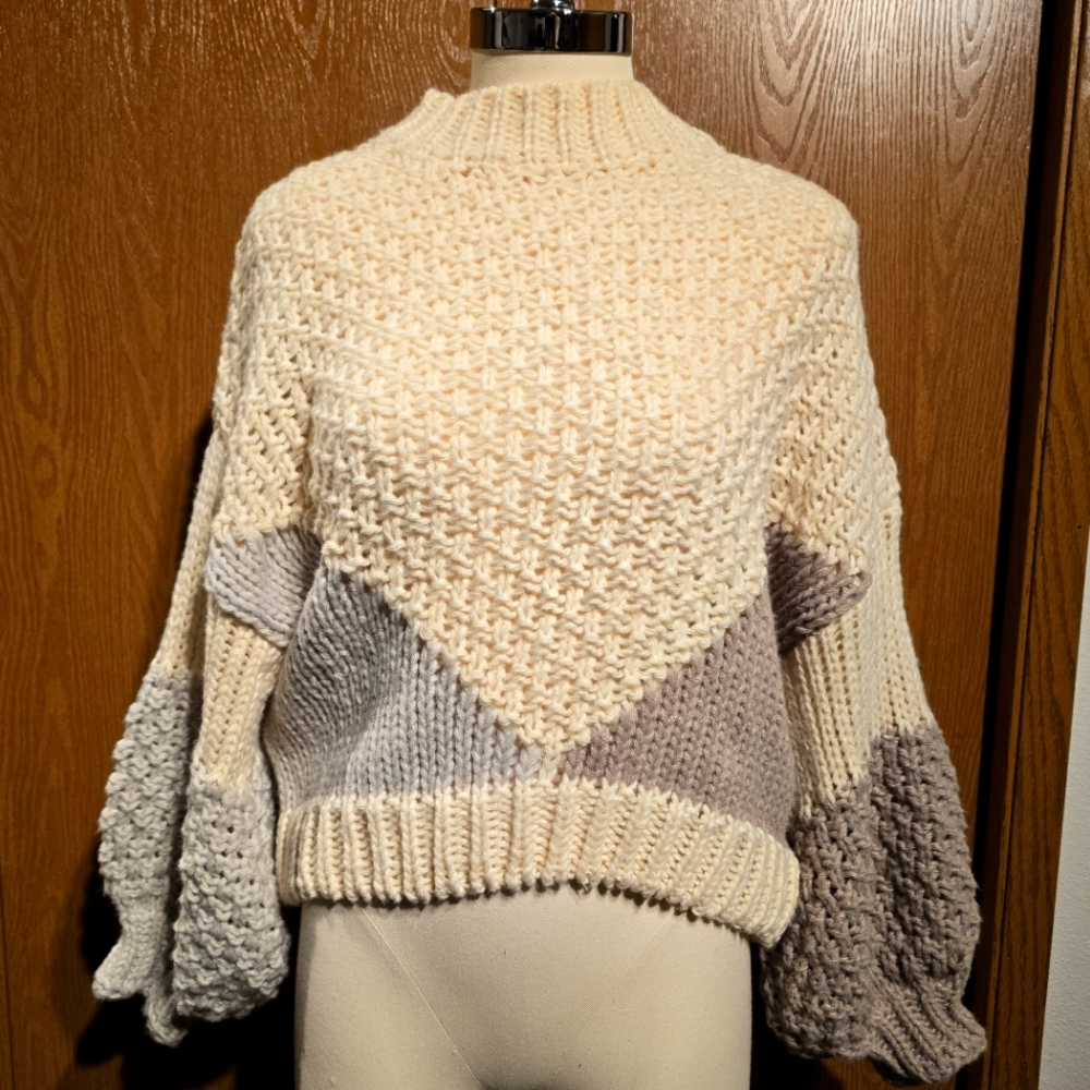 Color blocked sweater